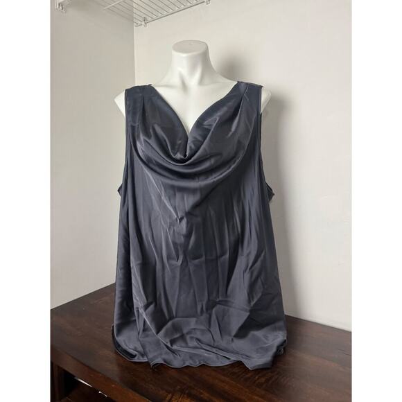 Torrid Gray Satin Cowl Neck Tank Size 4X, NWT - Picture 5 of 13